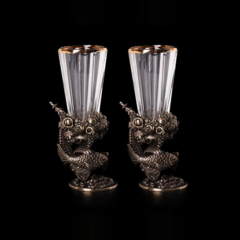 Подарочный набор лафитников «Традиция — Рог изобилия», 2 шт.
