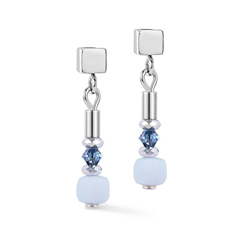 Серьги Light Blue-Silver