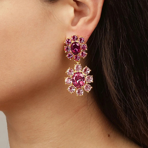Серьги LINA SG ROSE/PINK Dyrberg Kern *440060 - рис 2.
