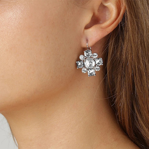 Серьги BATTI SS CRYSTAL Dyrberg Kern 430057 - рис 2.