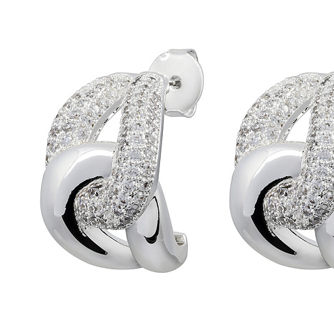 Серьги the weave silver Mason ABE28377-02 S - рис 2.