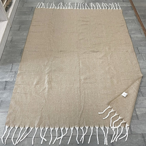 Плед акриловый SUPER SOFT NATURE, бежевый - рис 3.