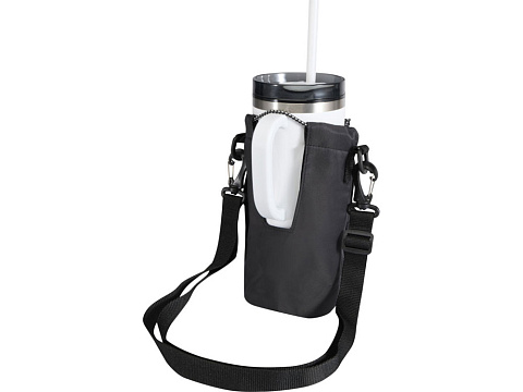 Трип Эви дорожная сумка для бутылок из переработанного материала объемом 2 л, черный - рис 5.