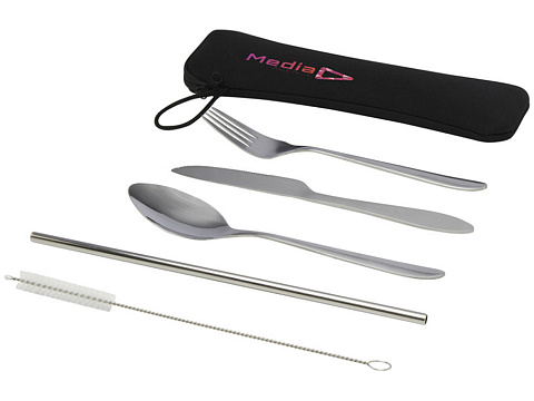 Набор столовых приборов из нержавеющей стали из 5 предметов Sheen - Серебристый - рис 5.