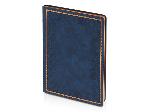 Ежедневник недатированный А4 Royal, синий с бронзовым срезом