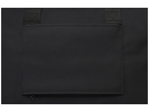 Спортивная сумка для ноутбука с диагональю экрана 15,6 дюйма Turner, изготовленная из переработанных материалов согласно стандарту GRS - сплошной черный - рис 6.