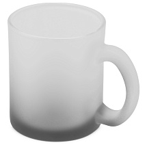 Стеклянная матовая кружка с градиентом для сублимации, черный Ombre Sub