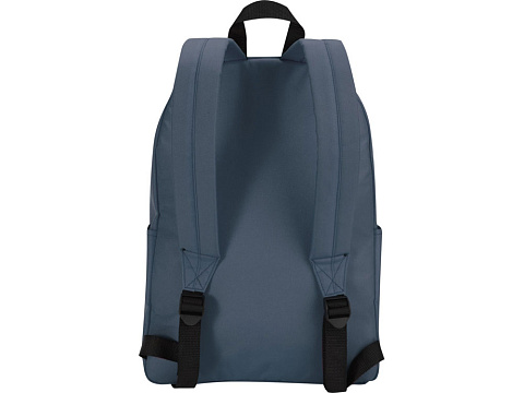 Байрон рюкзак для 14-дюймового ноутбука объемом 16 л, изготовленный из переработанных материалов по стандарту GRS, серо-синий - рис 3.