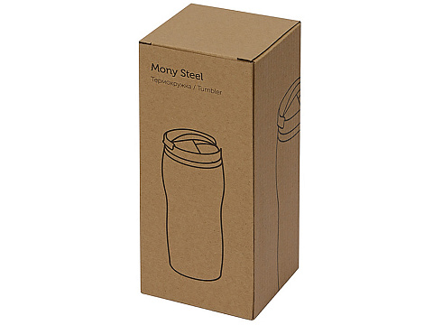 Термокружка Mony Steel 350 мл, soft touch, бежевый - рис 4.