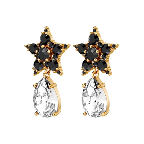 Серьги HYDRA SG BLACK / CRYSTAL Dyrberg Kern 450030