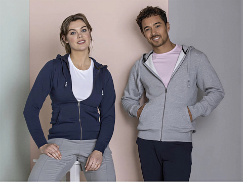 Толстовка Арора мужская с капюшоном, серо-синий - рис 8.