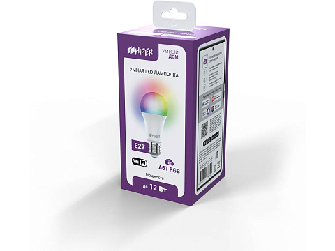 Умная лампочка HIPER IoT A61 RGB - рис 2.