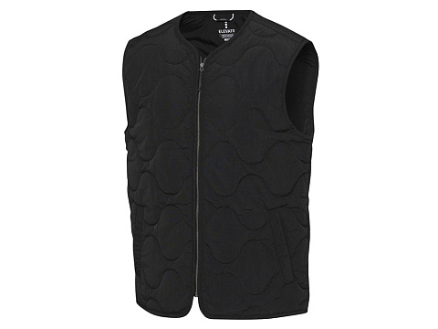 Quartz утепленный жилет унисекс из переработанного материала GRS - сплошной черный