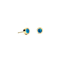 Пусеты Aquamarine 5х2.5 Fiore Luna SWE125 AQ G