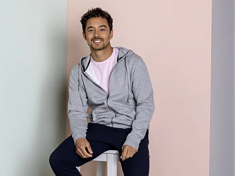 Толстовка Арора мужская с капюшоном, серо-синий - рис 9.