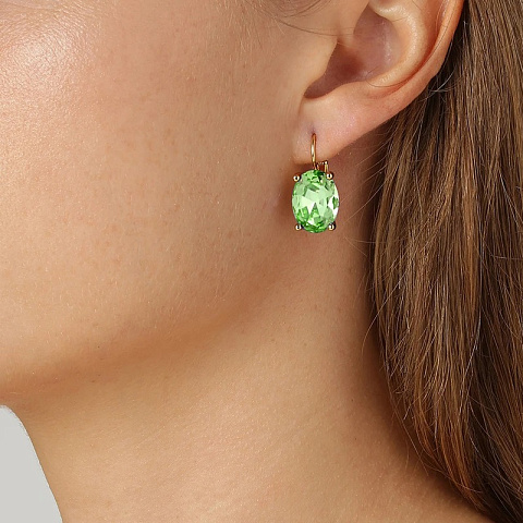Серьги CHANTAL SG LIGHT GREEN Dyrberg Kern 440098 - рис 2.