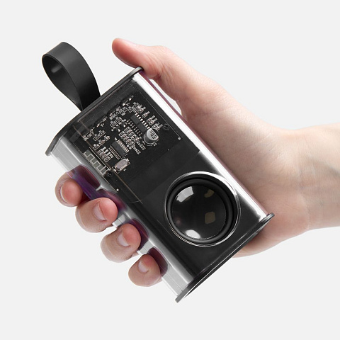 Bluetooth-колонка с подсветкой Groove, серая - рис 7.