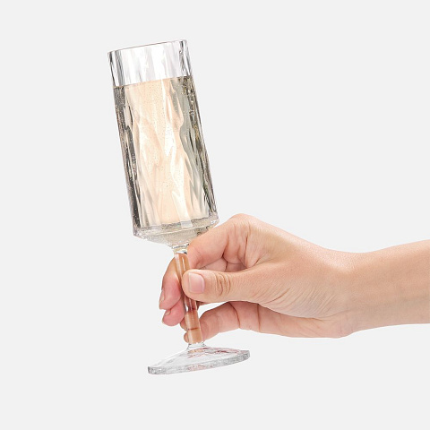 Бокал для шампанского небьющийся Sate Crystal, прозрачный - рис 4.