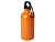Одностенная бутылка для воды с карабином Oregon, изготовленная из нержавеющей стали, сертифицированной по стандарту RCS, объемом 400 мл - Оранжевый - миниатюра