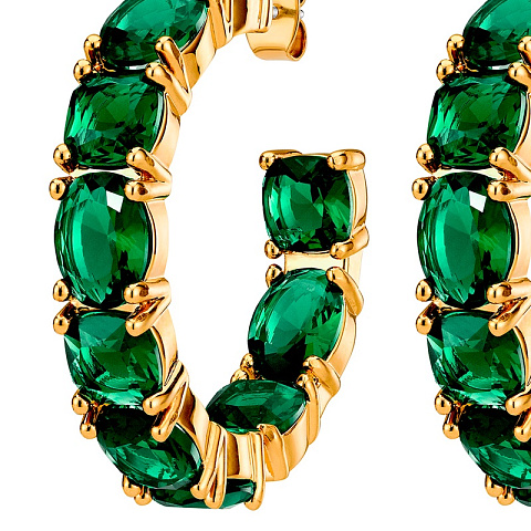 Серьги GRETIA SG EMERALD GREEN Dyrberg Kern 450085 - рис 2.