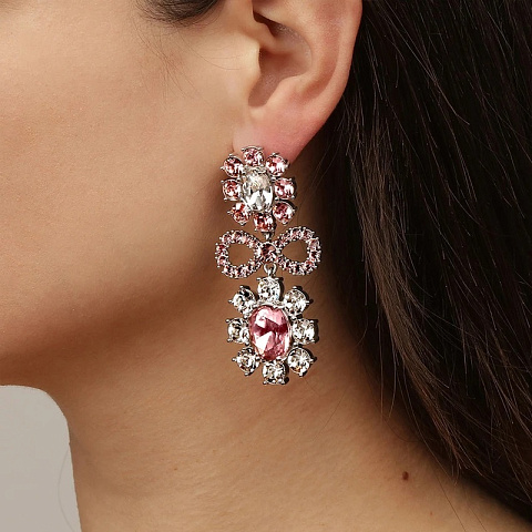 Серьги LILLIAN SS ROSE/CRYSTAL Dyrberg Kern 440079 - рис 2.
