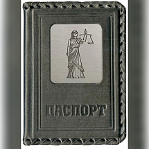 Обложка для паспорта «Линия закона», черный