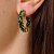 Серьги TAMARIN SG EMERALD GREEN Dyrberg Kern 470017 - миниатюра - рис 2.