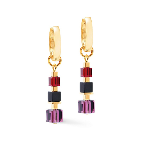 Серьги Hoop Red-Purple