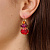 Серьги PARSANA SG RED / PINK Dyrberg Kern 470065 - миниатюра - рис 2.