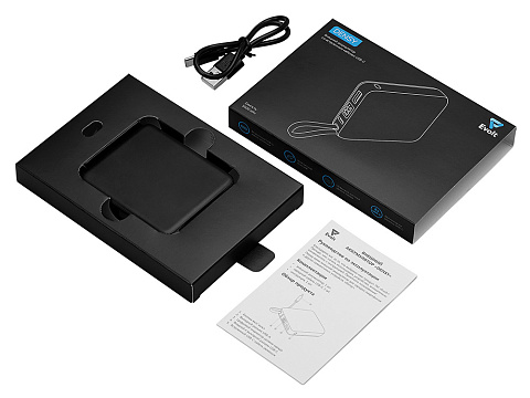 Внешний аккумулятор со встроенным кабелем USB-C Дэнси, 5000 мАч, черный - рис 6.