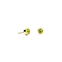 Пусеты Apple Green 5х2.5 Fiore Luna SWE125 AG G