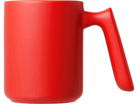 Кружка матовая с прямой ручкой Axio, 360 мл, красный - рис 3.