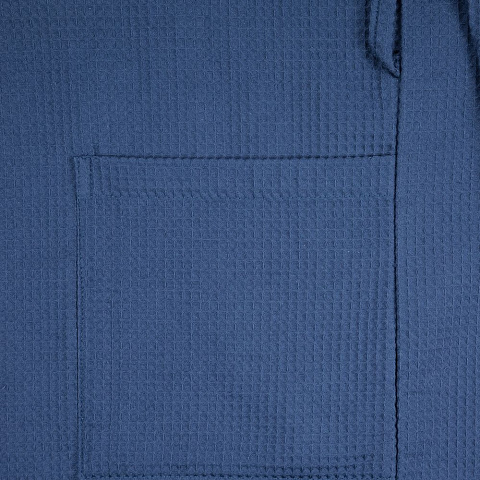 Халат вафельный Kimono, темно-синий - рис 6.