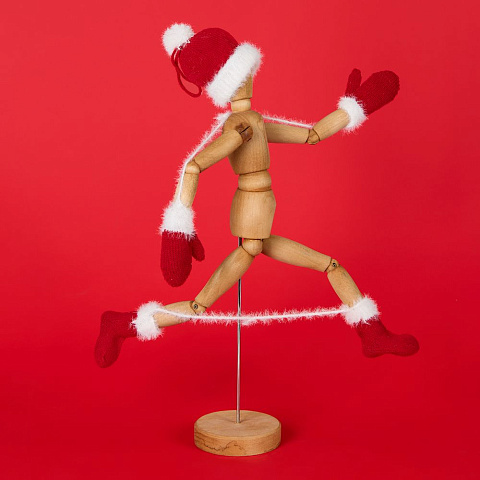 Подвеска на елку «Вьюшка», шапочка, красная - рис 6.