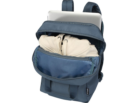 Трип 14 Эви рюкзак для ноутбука из переработанного материала объемом 9 л, серо-синий - рис 5.