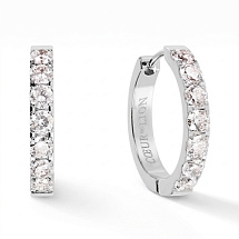Серьги Hoop 20мм Crystal-Silver