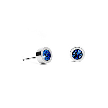 Пусеты Blue Topaz 6х3 Fiore Luna SWE126 BT S