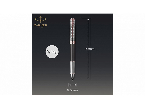 Ручка-роллер Parker Sonnet Premium Refresh GREY GT, стержень: F, цвет чернил: black, в подарочной упаковке - рис 7.