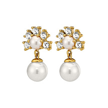 Серьги VERONICA SG CRYSTAL /WHITE PEARL Dyrberg Kern 450109