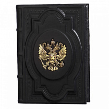 Ежедневник А5 «Державный знак» с латунным орлом, черный