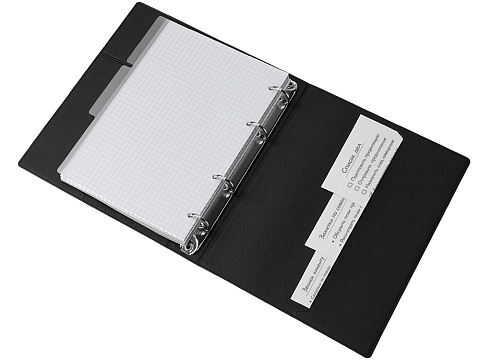 Блокнот на кольцах Favor, черный - рис 9.