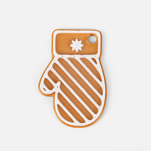 Мини-подвеска «Пряник», варежка - рис 2.