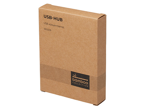 USB хаб Memo, 2*USB, 2*Type C, бамбук - рис 12.