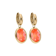 Серьги Creole TIVOLA small (G/P) Orange glow delite Qudo *310684 R/G