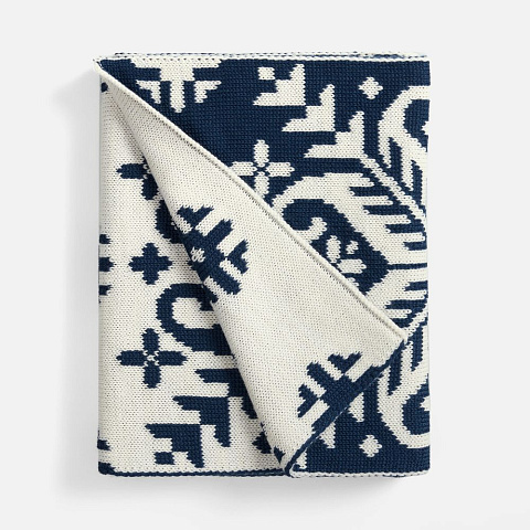 Шарф Wintertude L, синий с белым - рис 3.