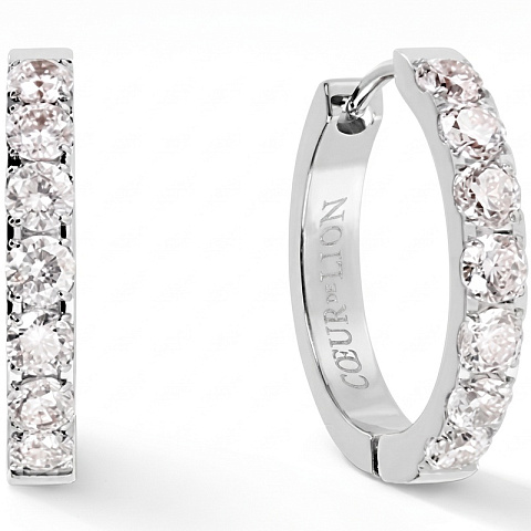 Серьги Hoop 20мм Crystal-Silver - рис 4.