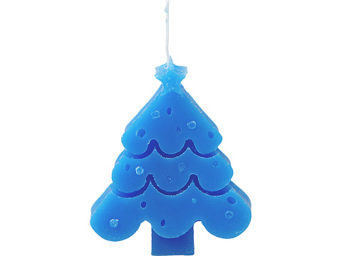 Свеча Елочка, синий - рис 2.