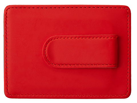 Картхолдер для двух карт и наличных денег с зажимом Crave, красный - рис 3.