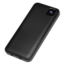 Внешний аккумулятор со встроенными кабелями Фрэйм, 10000мач, черный