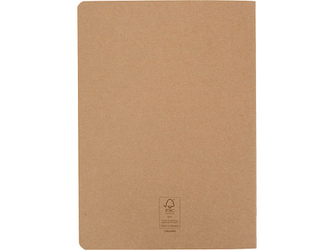 Slyk блокнот на сшивке из крафт-бумаги формата А5 с линованными страницами, натуральный - рис 3.